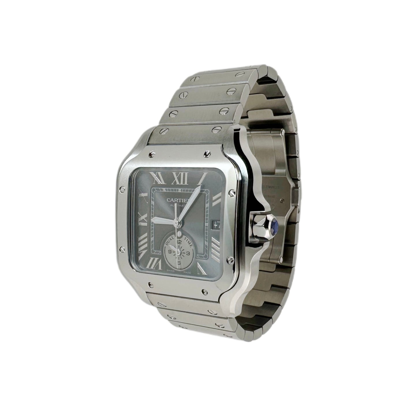 Santos De Cartier Dual Time ‘Grey’ WSSA0076 (Preowned)