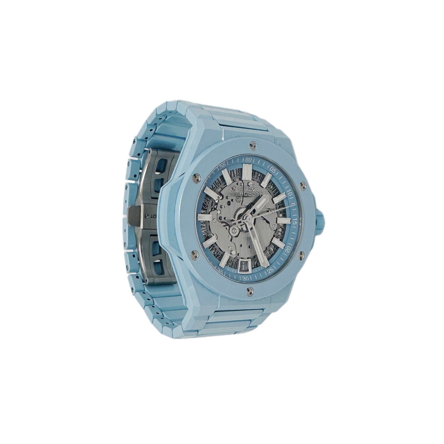 Big Bang Integrated Time Only Sky Blue Ceramic 456.EX.5120.EX