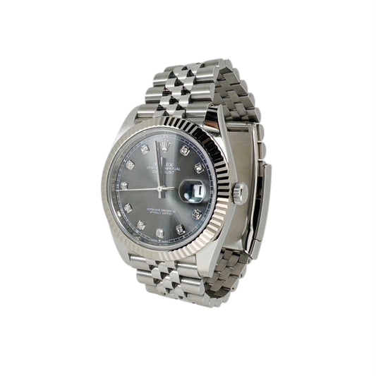 DateJust 41 ‘Slate dial, Diamond set’ 126334 (Preowned)