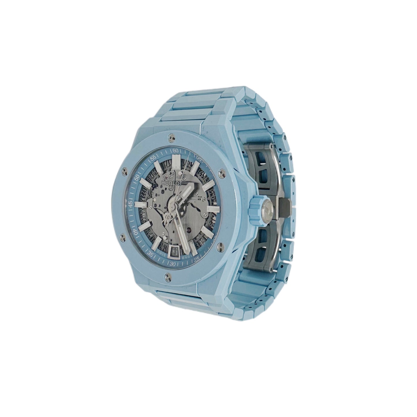 Big Bang Integrated Time Only Sky Blue Ceramic 456.EX.5120.EX