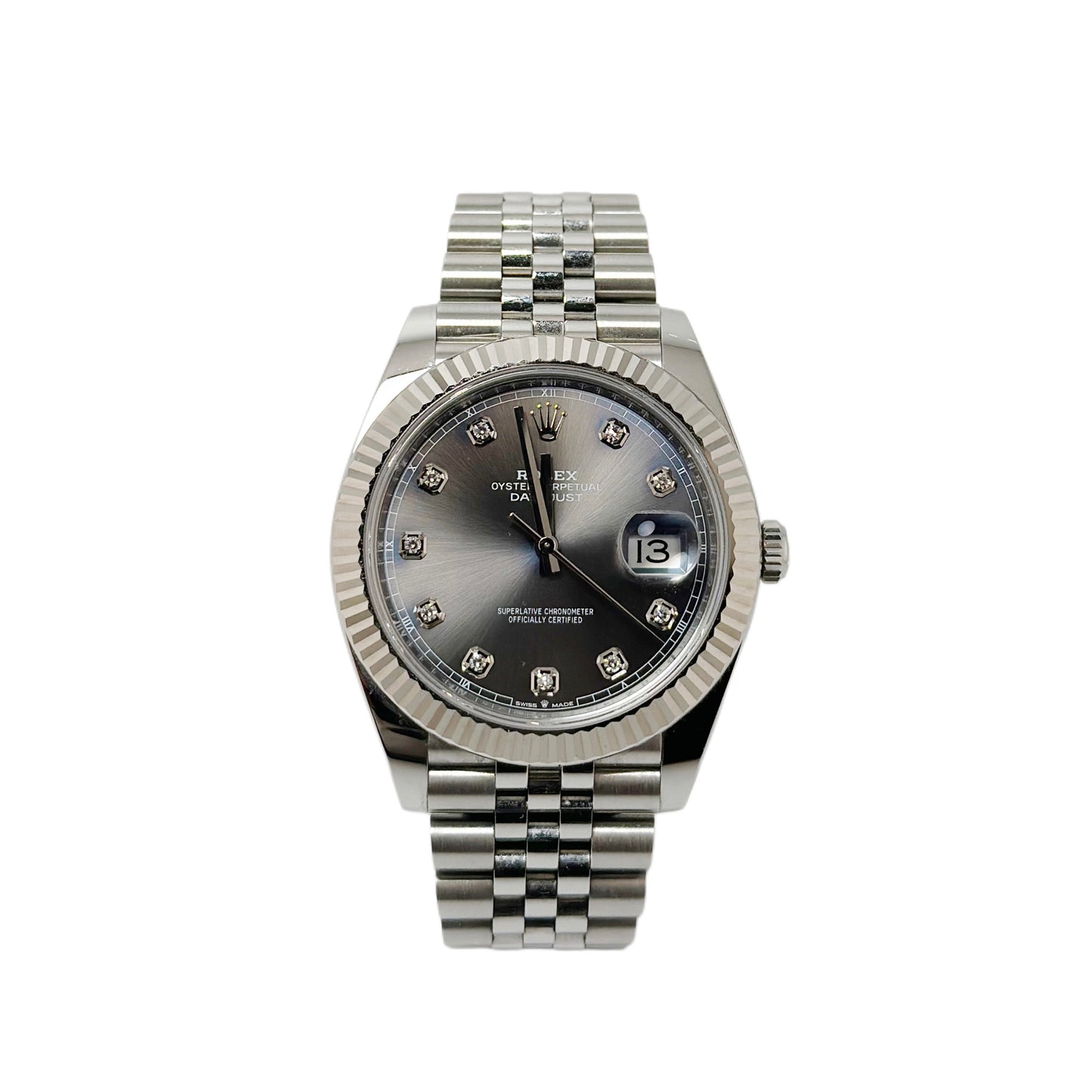 DateJust 41 ‘Slate dial, Diamond set’ 126334 (Preowned)
