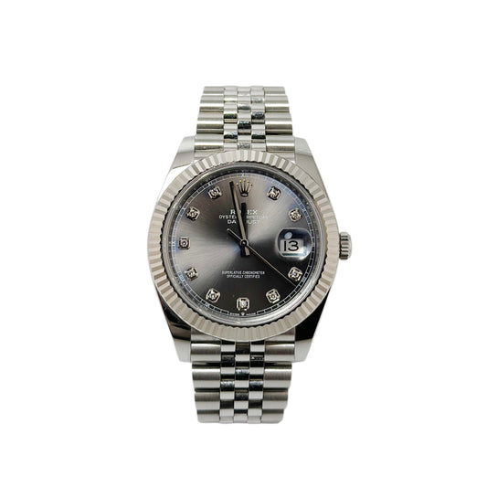 DateJust 41 ‘Slate dial, Diamond set’ 126334 (Preowned)