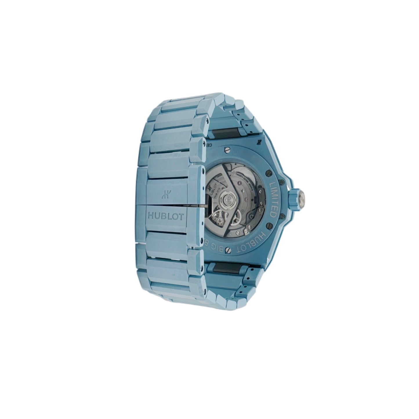 Big Bang Integrated Time Only Sky Blue Ceramic 456.EX.5120.EX