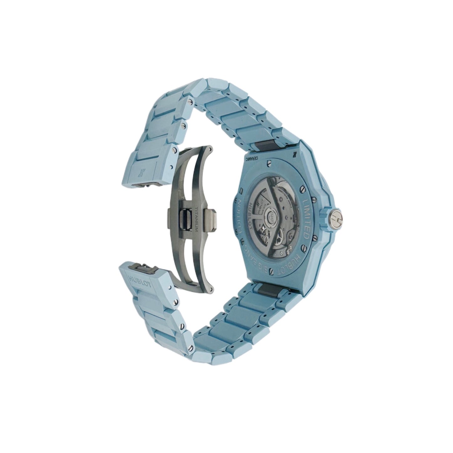 Big Bang Integrated Time Only Sky Blue Ceramic 456.EX.5120.EX