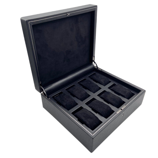 “Black” British Racing Green 8pcs Watch Box